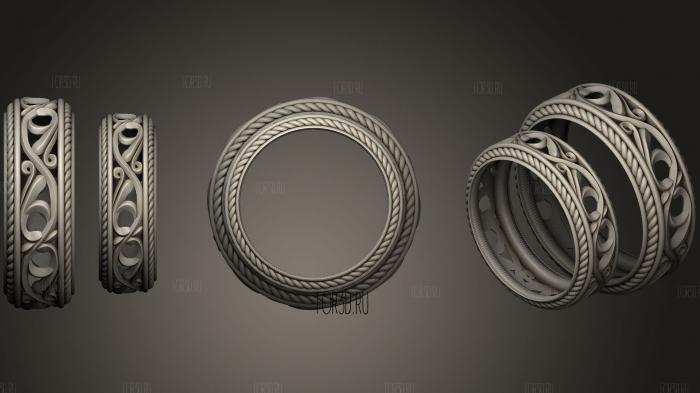 Ring 5 stl model for CNC